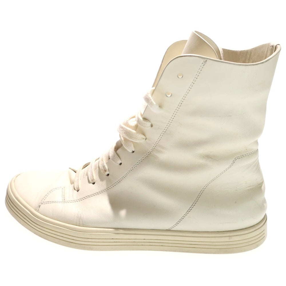 Rick Owens(リックオウエンス) 17SS MASTODON OFF-THE-RUNWAY マストドン オフ ザ ランウェイ レザーハイカットシューズ スニーカー ホワイト