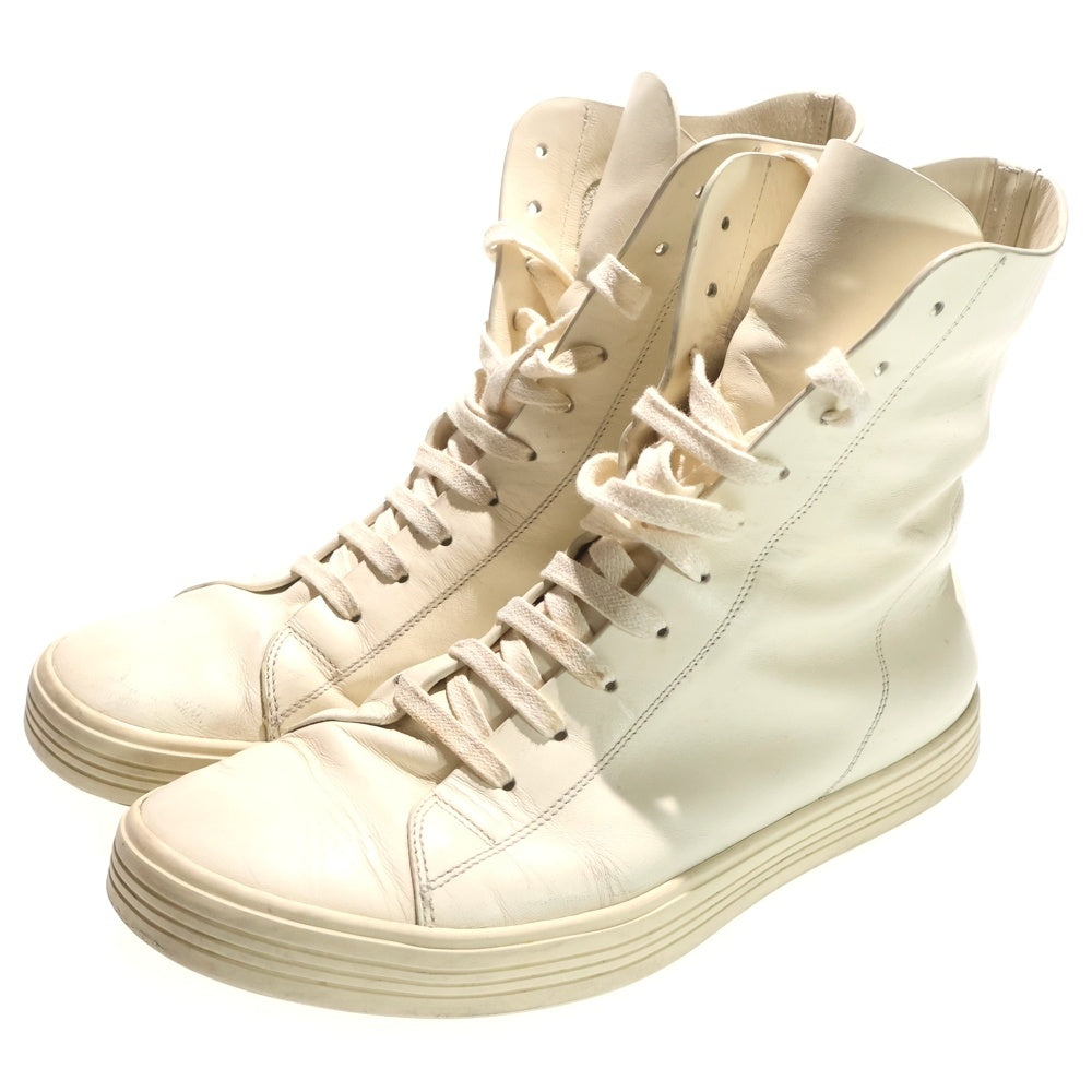 Rick Owens(リックオウエンス) 17SS MASTODON OFF-THE-RUNWAY マストドン オフ ザ ランウェイ レザーハイカットシューズ スニーカー ホワイト