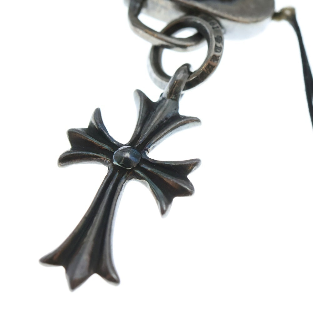 CHROME HEARTS(クロムハーツ) タイニーCH レザーストラップ チャーム シルバー/ブラック