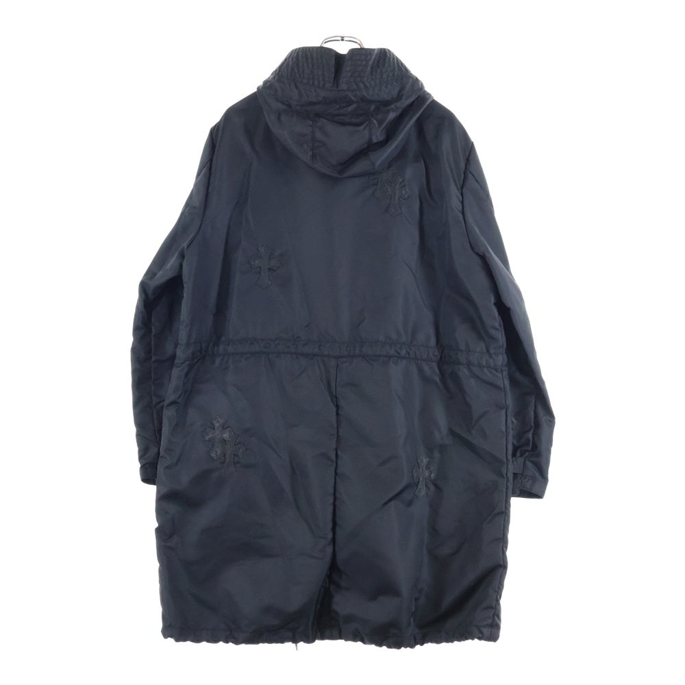 CHROME HEARTS(クロムハーツ) PUDDLES CHプラスパッチ ナイロンコート ロングコート ブラック