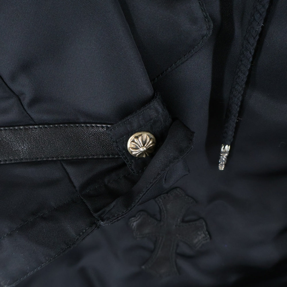 CHROME HEARTS(クロムハーツ) PUDDLES CHプラスパッチ ナイロンコート ロングコート ブラック