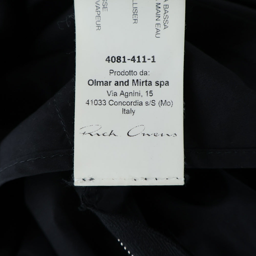 Rick Owens(リックオウエンス) 15SS ジップアップMUコットンコート RU15S4790ーMU ブラック