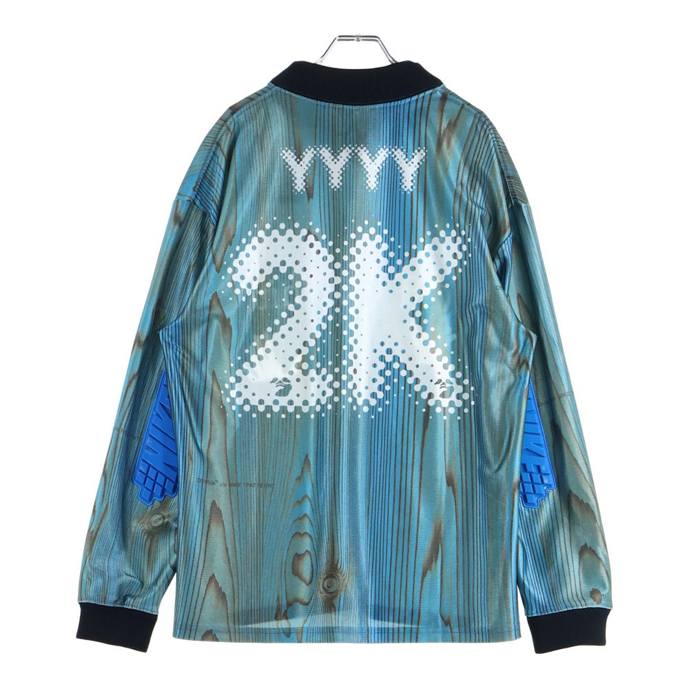 OFF-WHITE(オフホワイト) ×NIKE ナイキ Soccer Jersey Blue サッカー ゲームシャツ 長袖ロングスリーブTシャツ ブルー SP220811CVT