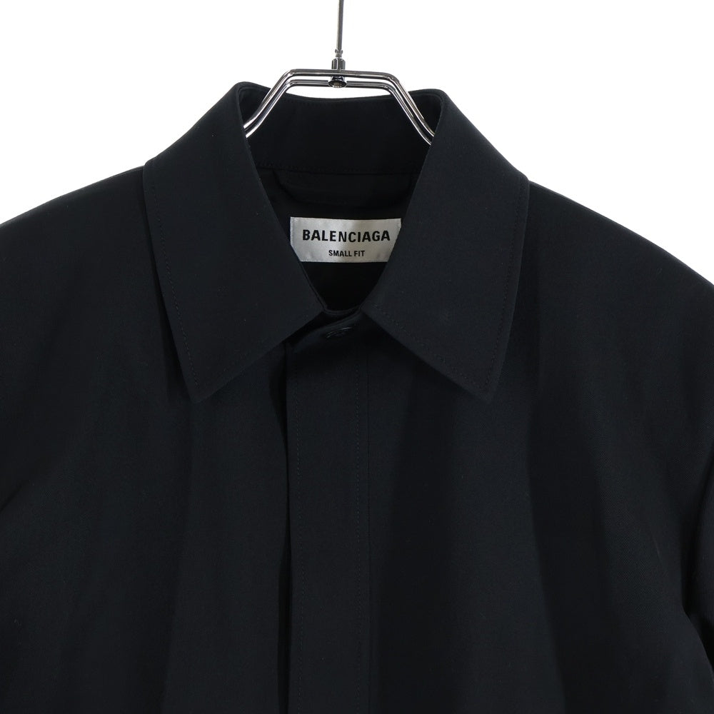 BALENCIAGA(バレンシアガ) パット入り 比翼ボタン シャツジャケット ブラック 672359