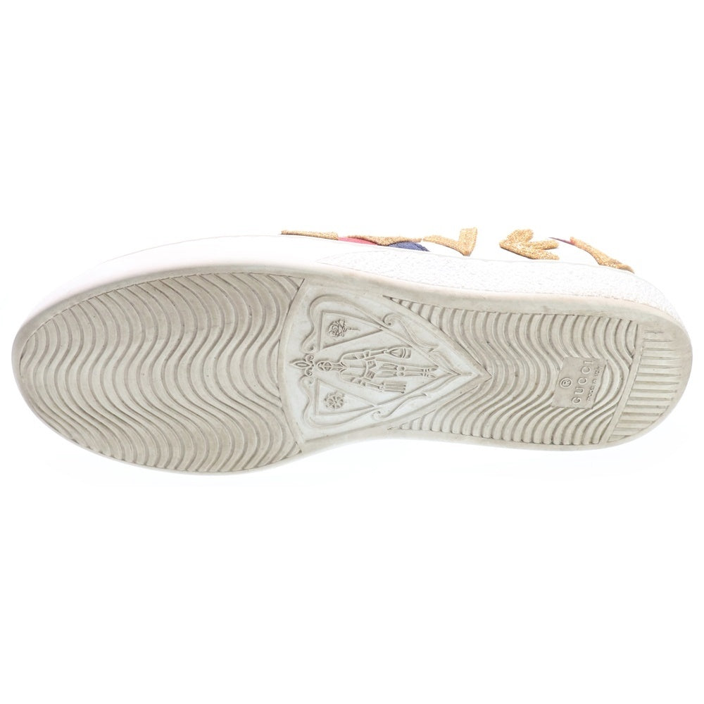 GUCCI(グッチ) エンブロイダリー ローカットスニーカー ホワイト 497090