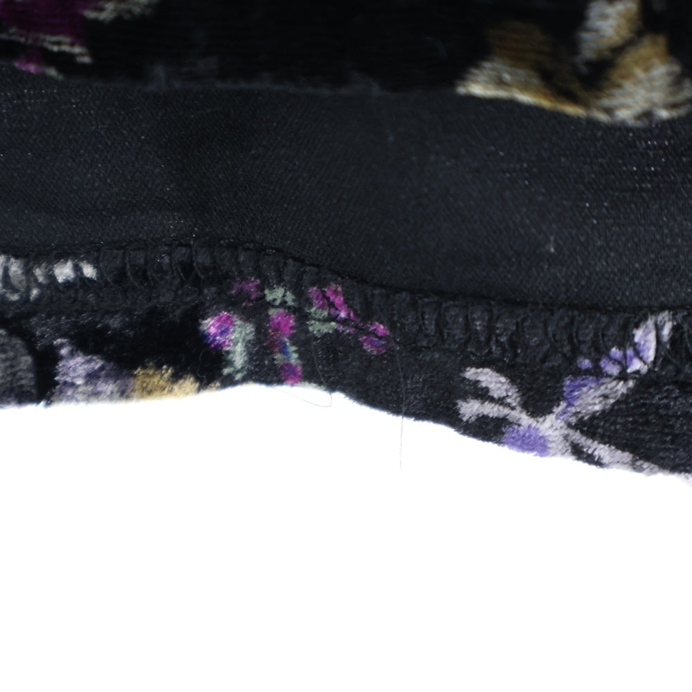 SUPREME(シュプリーム) 19AW Floral Velour Baseball Jersey フローラル ベロアジャージー 半袖ベースボールシャツ ブラック