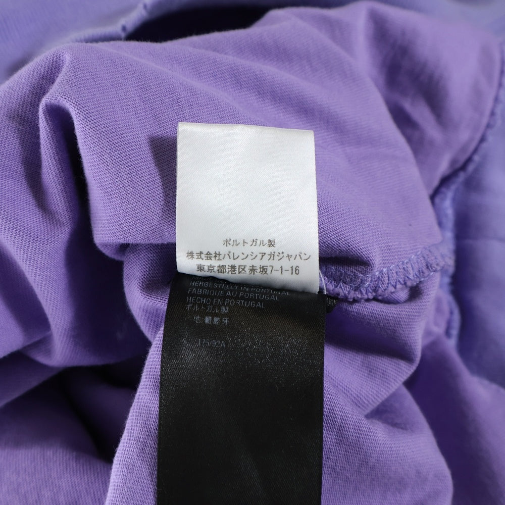 BALENCIAGA(バレンシアガ) 21SS Caps Destroyed Hoodie デストロイ加工 プルオーバーパーカー パープル 659403 TKVB6