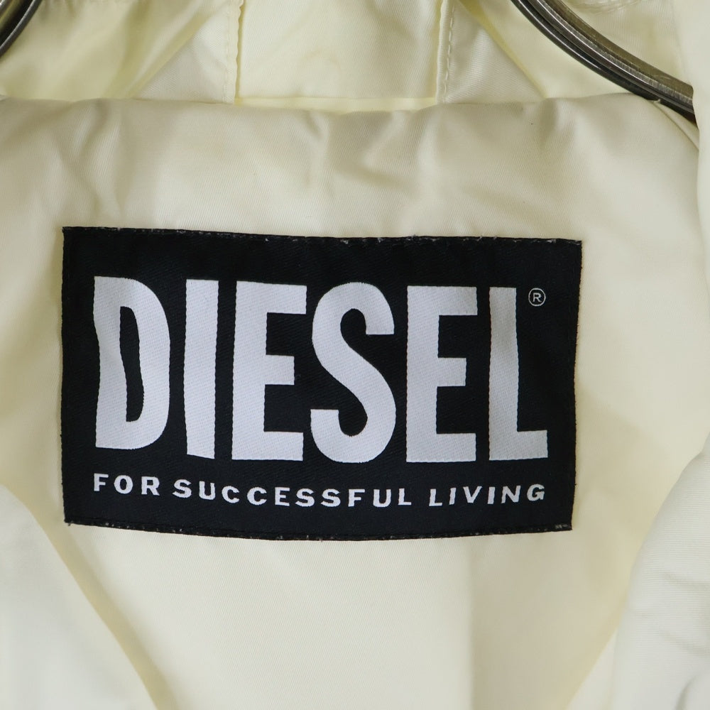 DIESEL(ディーゼル) 19AW ロゴ刺繍 ナイロンコーチジャケット ホワイト