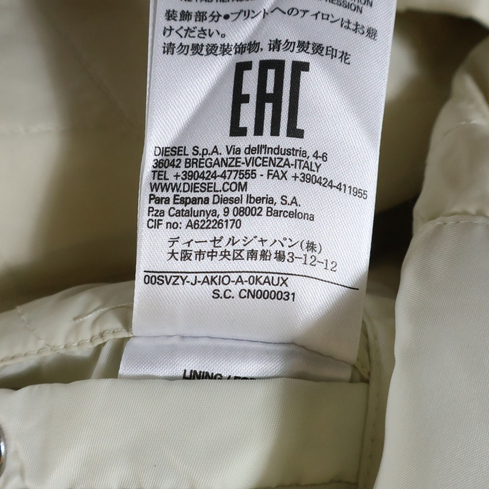 DIESEL(ディーゼル) 19AW ロゴ刺繍 ナイロンコーチジャケット ホワイト