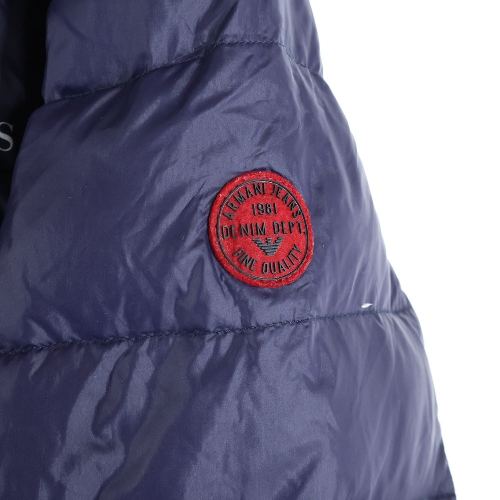 ARMANI JEANS(アルマーニ ジーンズ) フロントロゴ フーディー付きブルゾン パープル