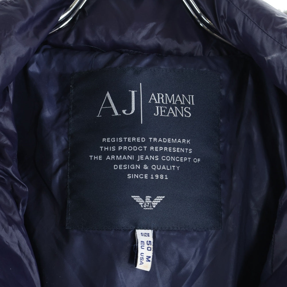 ARMANI JEANS(アルマーニ ジーンズ) フロントロゴ フーディー付きブルゾン パープル