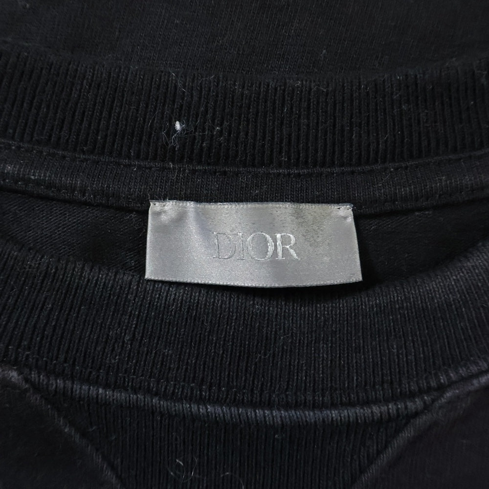 Christian Dior(クリスチャンディオール) フロントロゴ刺繍 半袖Tシャツ カットソー ブラック 343J696C0554