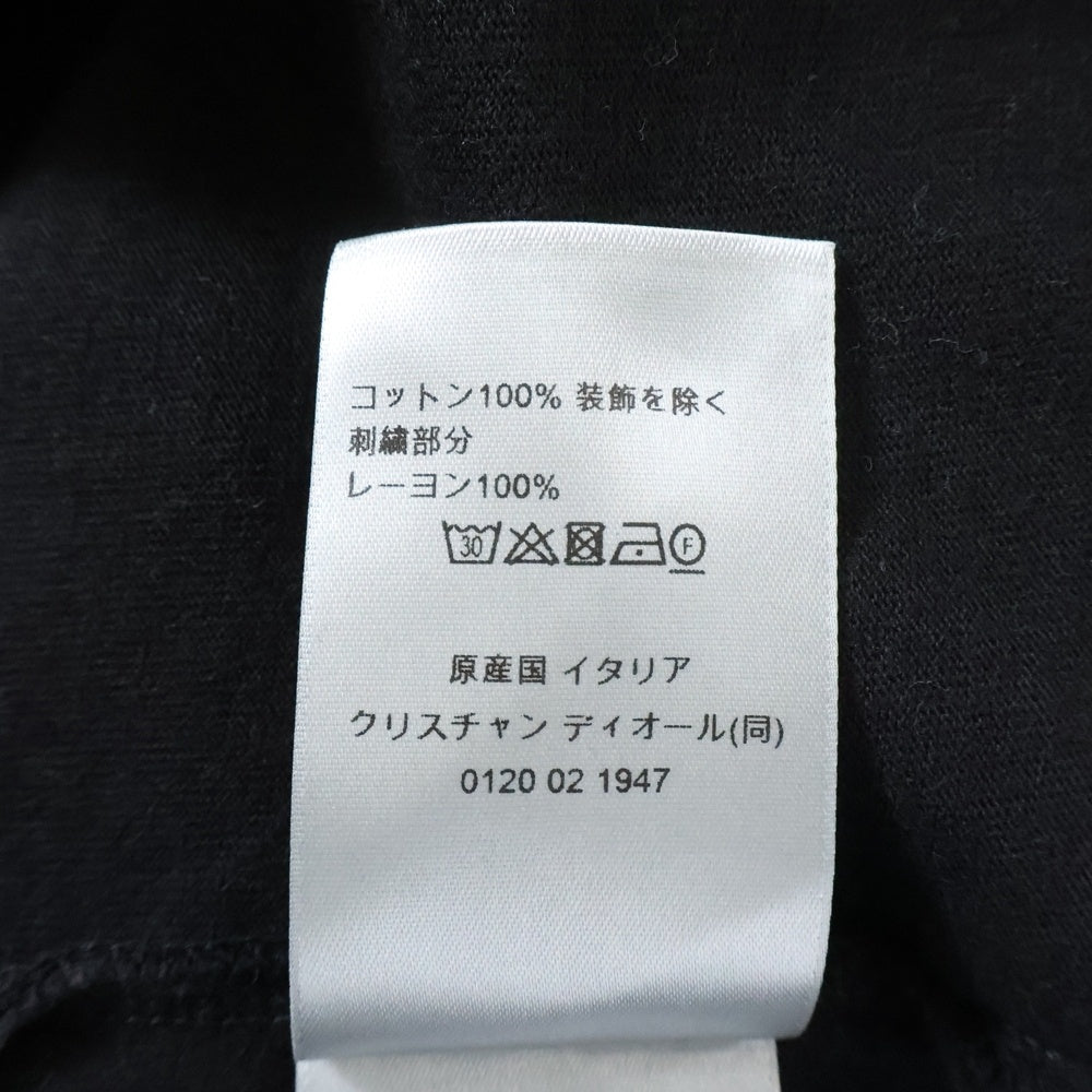 Christian Dior(クリスチャンディオール) フロントロゴ刺繍 半袖Tシャツ カットソー ブラック 343J696C0554