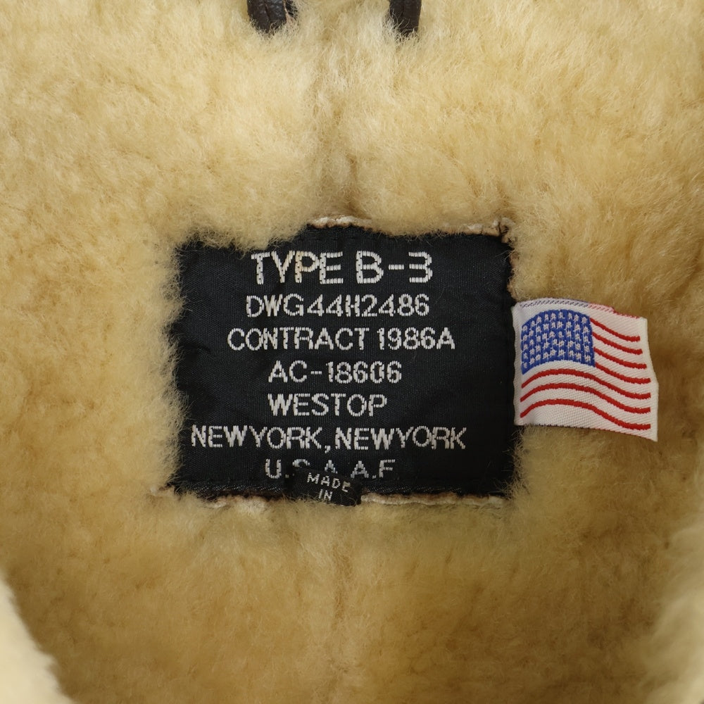 SCHOTT(ショット) TYPE B-3 B-3フライトジャケット ムートンボアジャケット ブラウン DWG44H2486