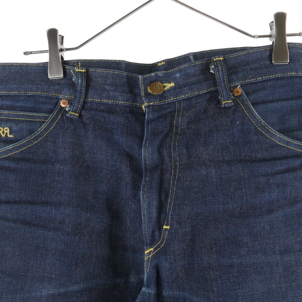 RRL(ダブルアールエル) ストレートデニムパンツ 前ロゴ刺繍デニムパンツ インディゴ 782710732001