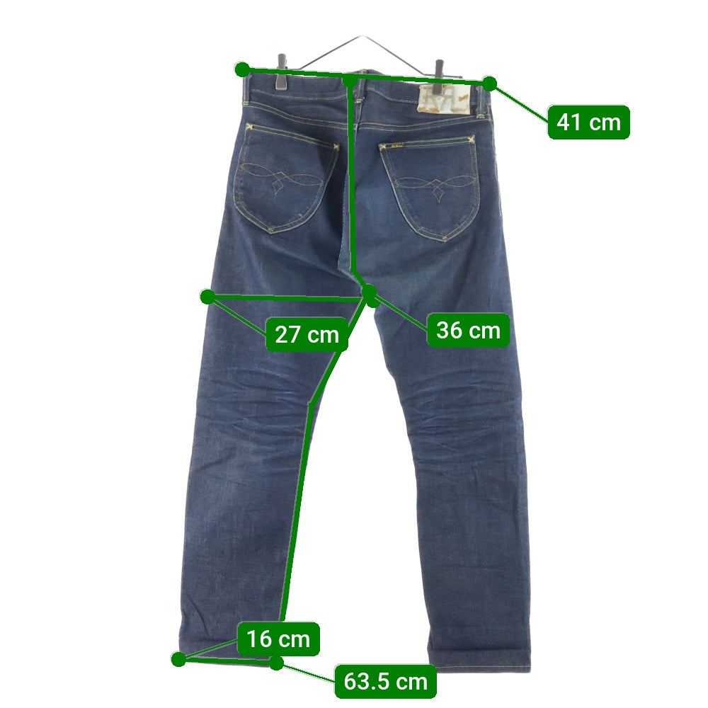 RRL(ダブルアールエル) ストレートデニムパンツ 前ロゴ刺繍デニムパンツ インディゴ 782710732001