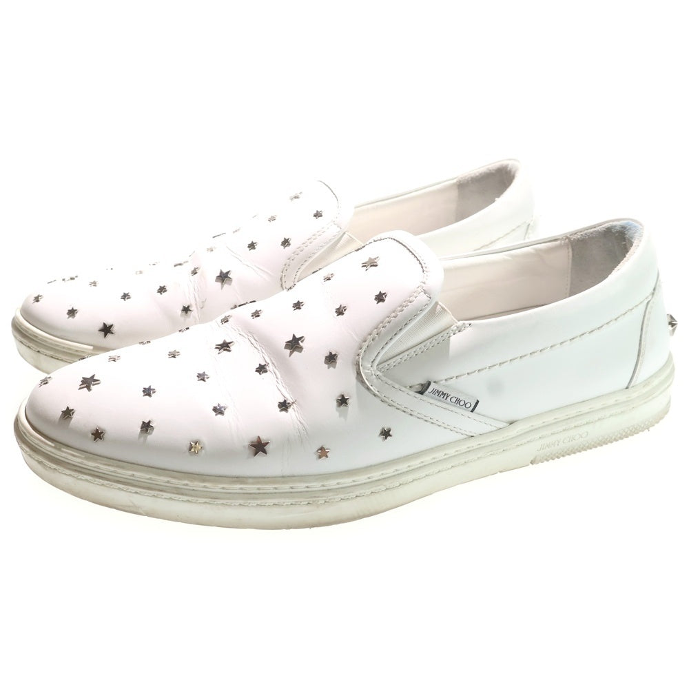 JIMMY CHOO(ジミーチュウ) スタースタッズ ローカットシューズ スリッポン ホワイト