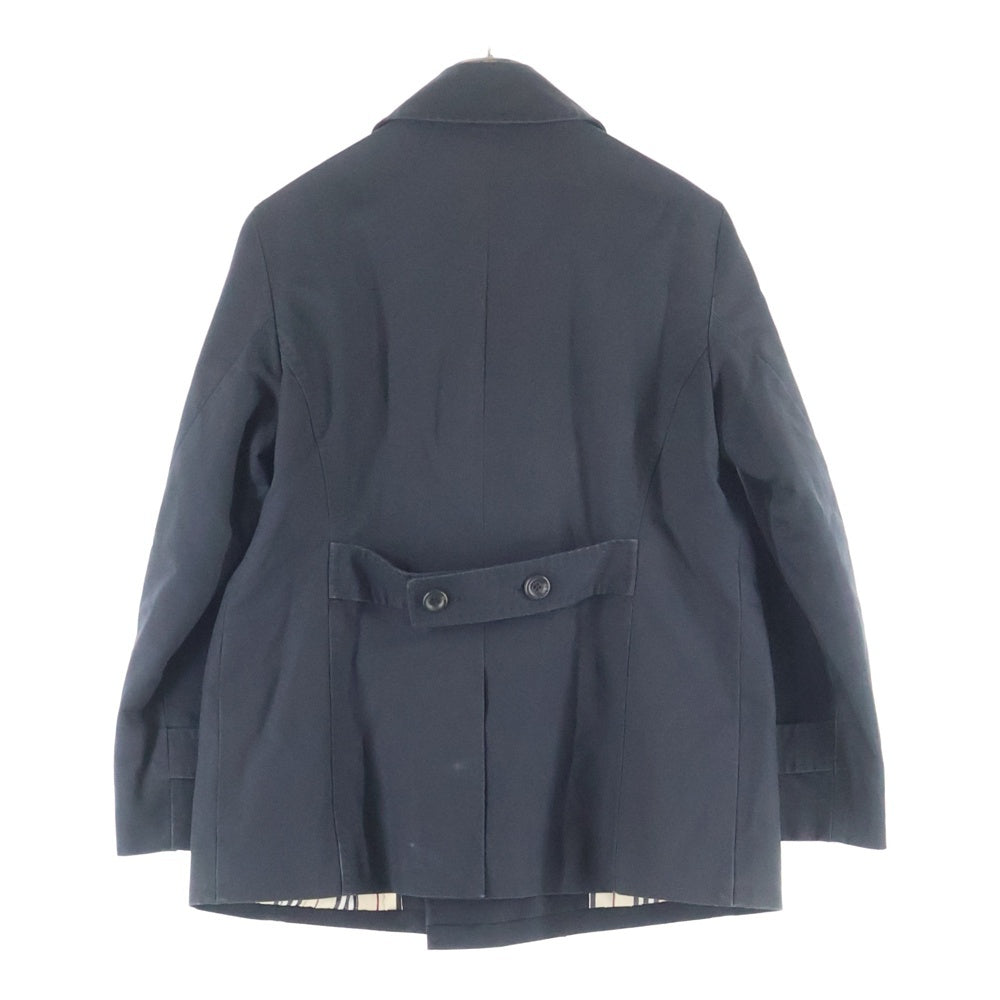 BURBERRY(バーバリー) Pコート 裏地チェック柄ジャケット ブラック FD216-09
