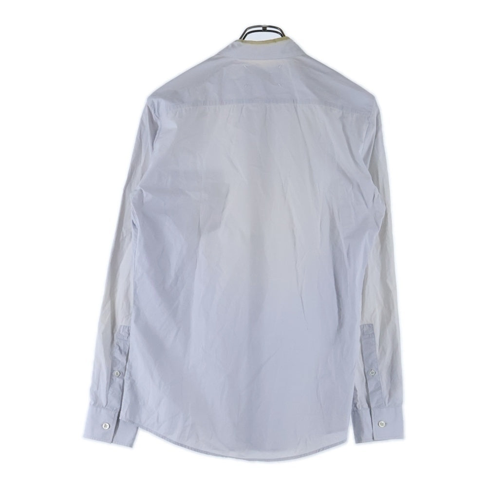 Maison Margiela(メゾンマルジェラ) 12AW 襟切り替え長袖シャツ シャツ ブルー S50DL0185