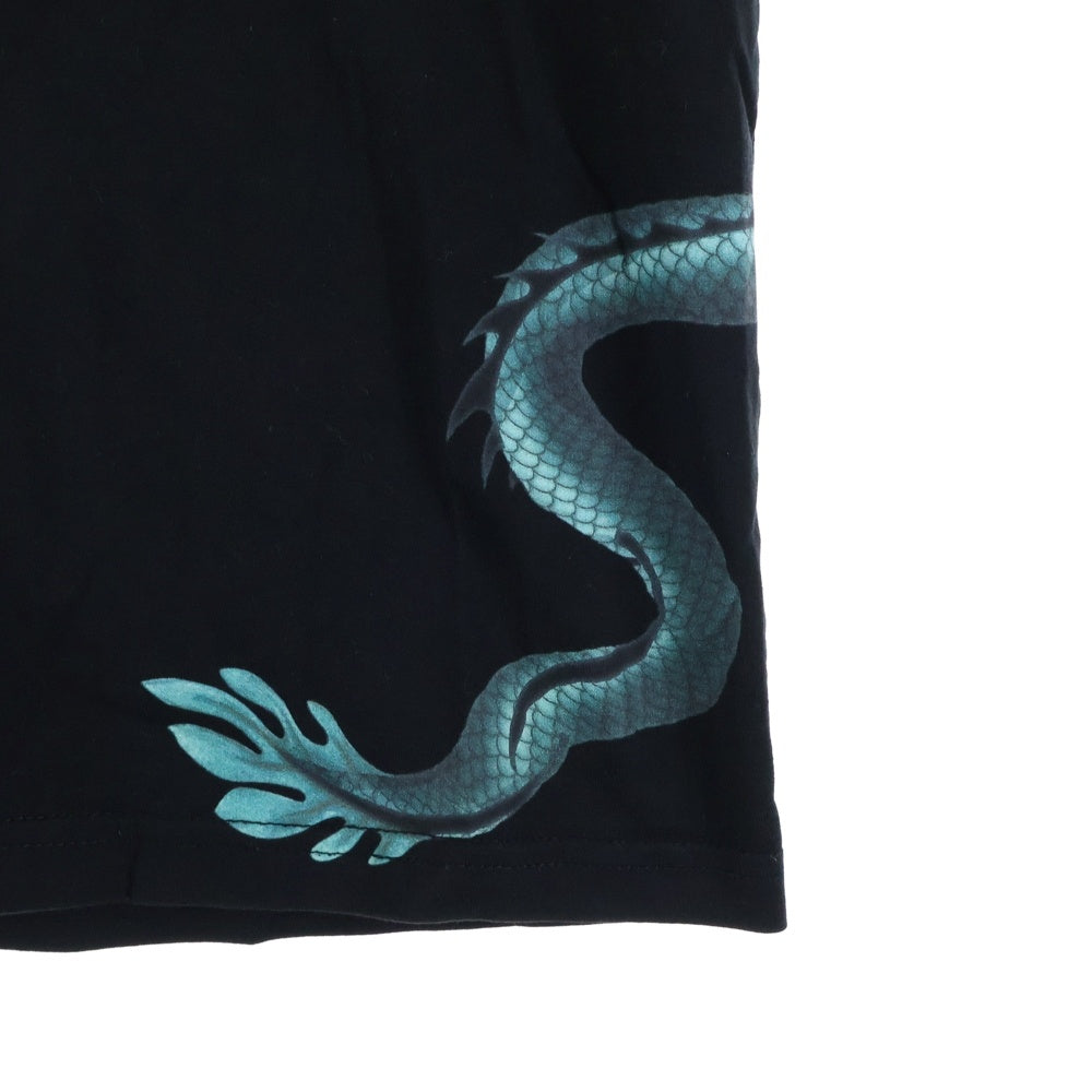 GIVENCHY(ジバンシィ) ドラゴンプリント 半袖Tシャツ カットソー ブラック BM70F43002