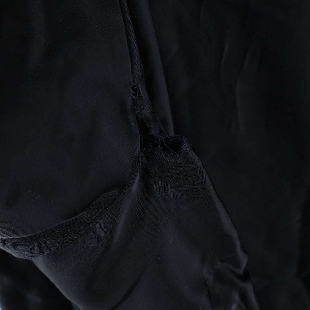 Rick Owens(リックオウエンス) 25SS サテン ドローコード チュニックプルオーバーパーカー フーディー ブラック RR01E5702-SCH