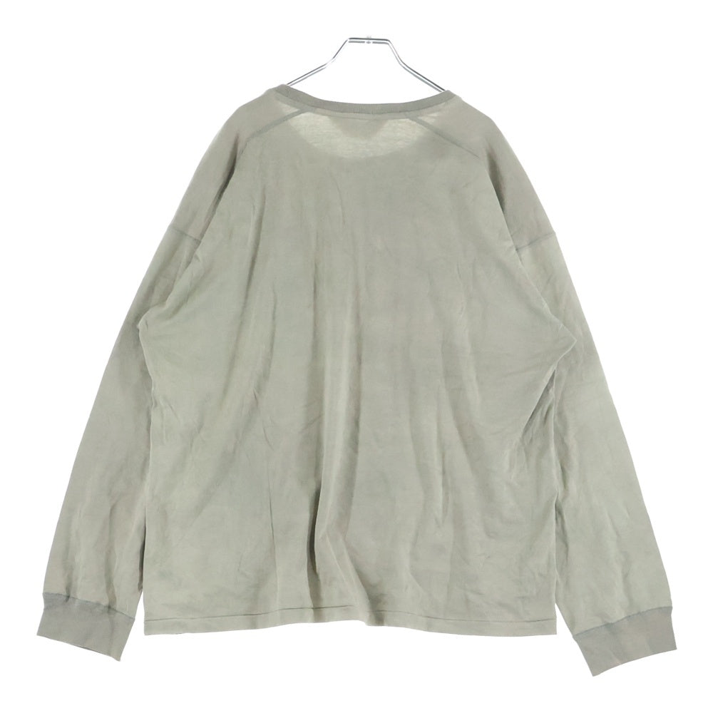ANCELLM(アンセルム) UNEVENNESS LS T-SHIRT アンイーブンネス ロングスリーブTシャツ カーキ ANC-CT132