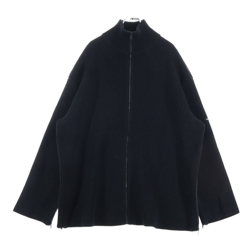 BALENCIAGA(バレンシアガ) 21SS Oversized Knit Zip-Up オーバーサイズニット ジップアップセーター ドライバーズニット ブラック 646486 T3189