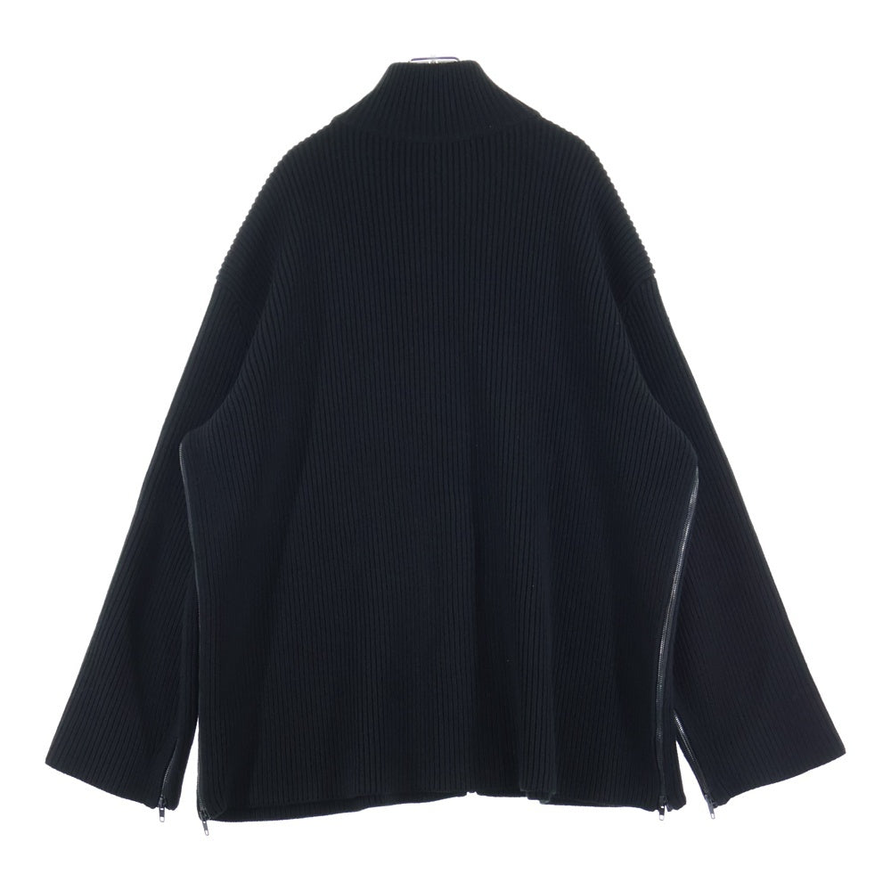 BALENCIAGA(バレンシアガ) 21SS Oversized Knit Zip-Up オーバーサイズニット ジップアップセーター ドライバーズニット ブラック 646486 T3189