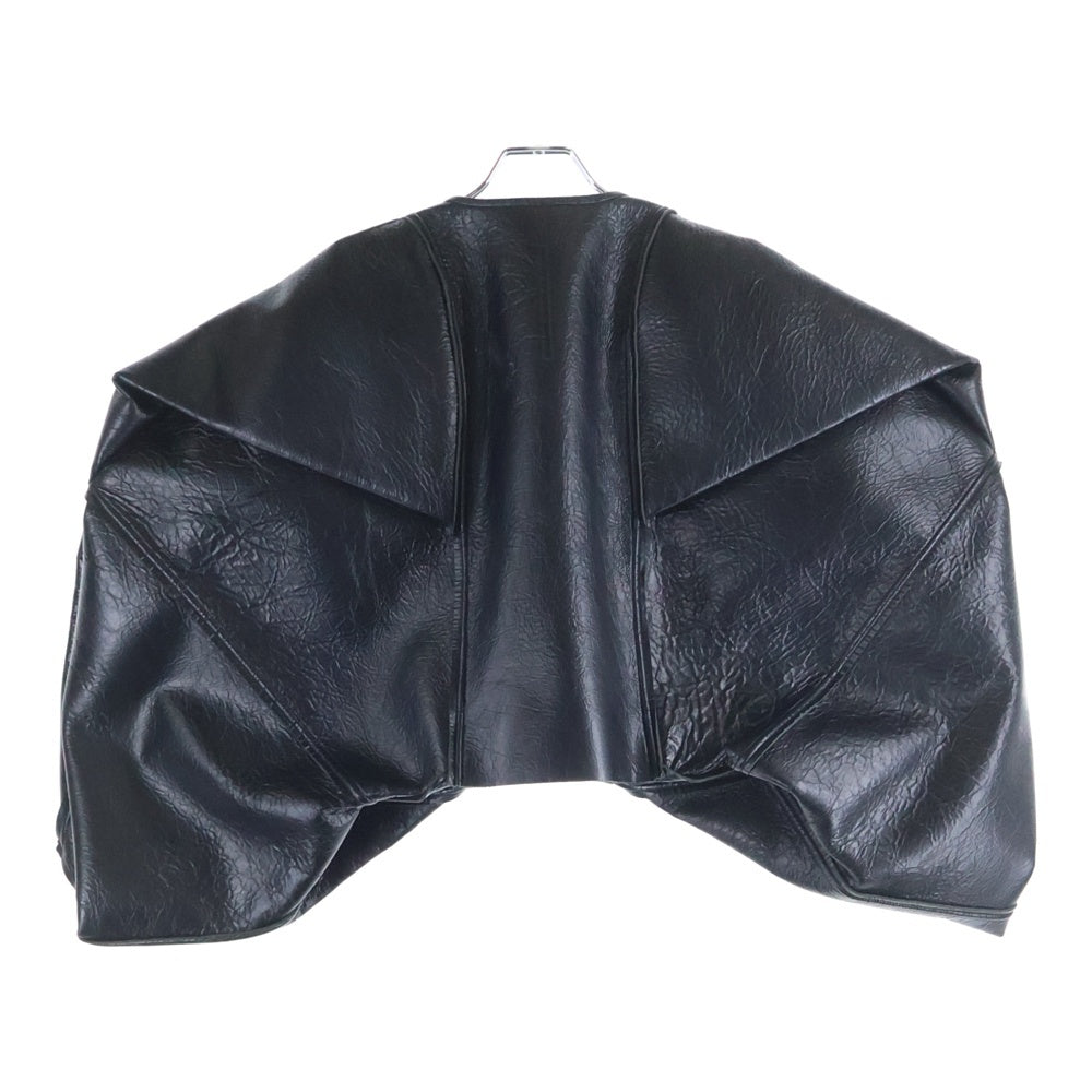 Rick Owens(リックオウエンス) 17AW レザーポンチョ型ジャケット レザージャケット ブラック レディース LI17F4719-LRNEO
