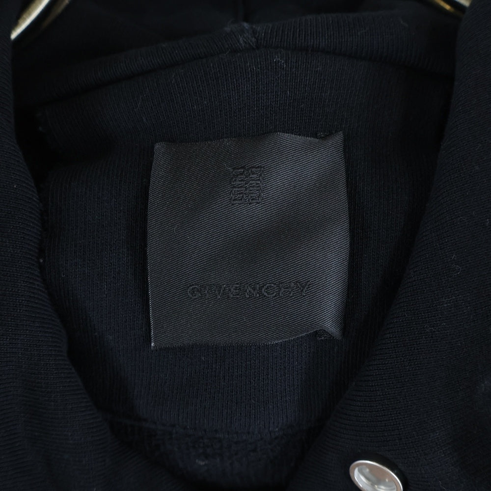 GIVENCHY(ジバンシィ) ボタンロゴスウェットプルオーバーパーカー ブラック BMJ0G3Y78