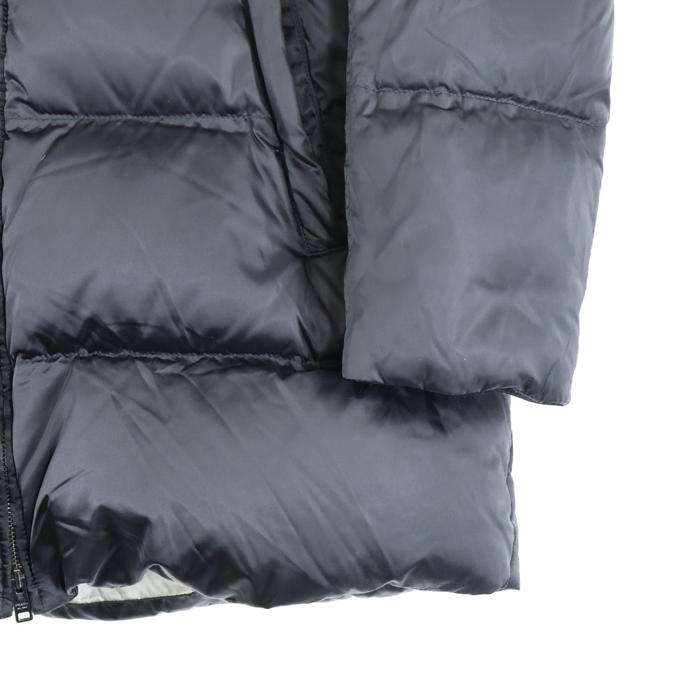 PRADA(プラダ) 20AW Aライン シープスキン ファー付きナイロンダウン  