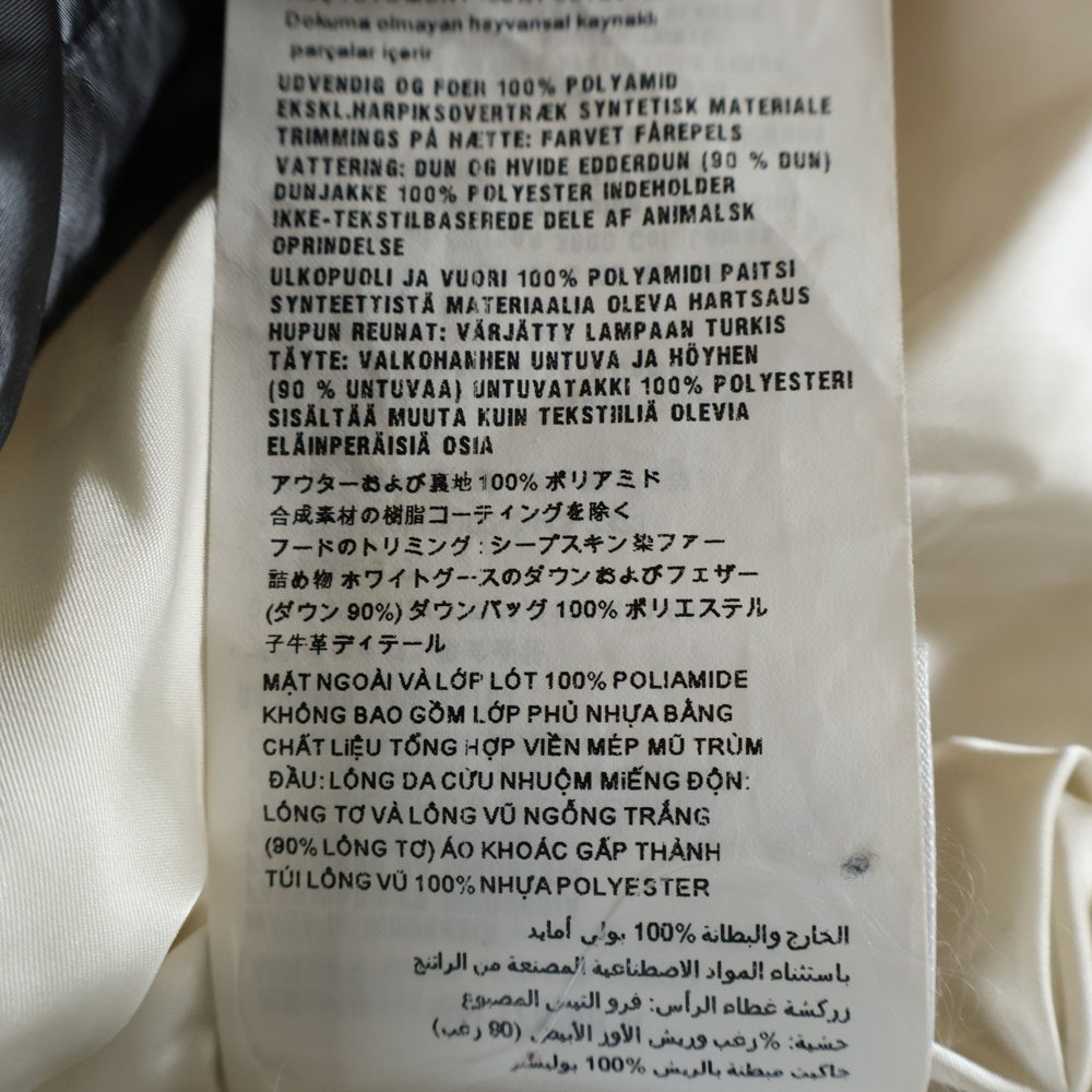PRADA(プラダ) 20AW Aライン シープスキン ファー付きナイロンダウンコート グレー 29P117 レディース