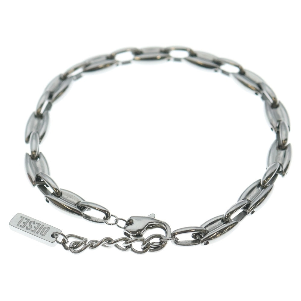 DIESEL(ディーゼル) Stainless Steel Chain Bracelet ステンレススチール チェーンブレスレット シルバー