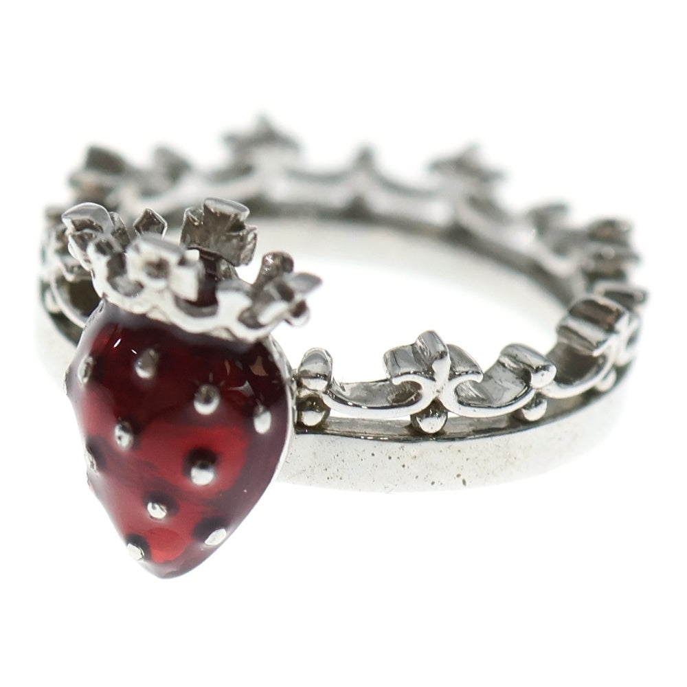 Justin Davis(ジャスティンデイヴィス) SWITCH BLADE ストロベリーモチーフ リング シルバー/レッド レディース