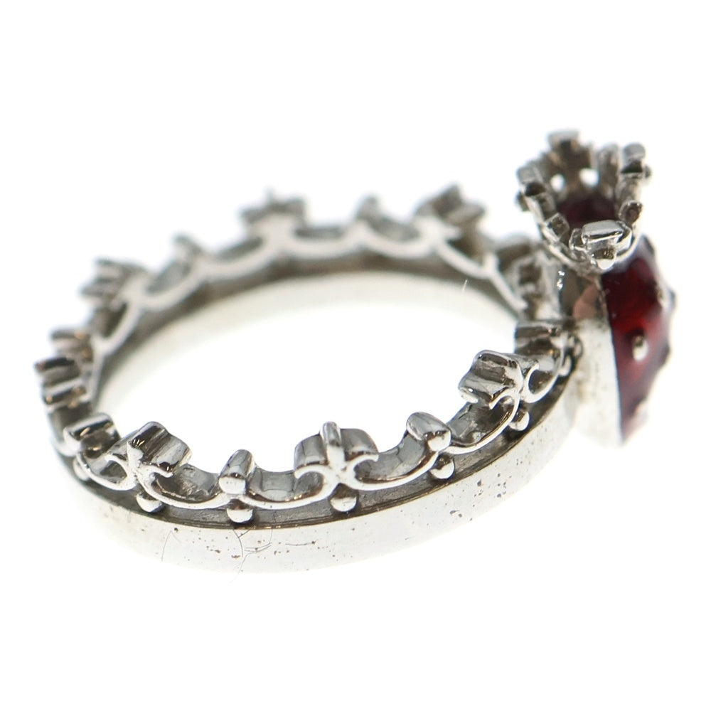 Justin Davis(ジャスティンデイヴィス) SWITCH BLADE ストロベリーモチーフ リング シルバー/レッド レディース