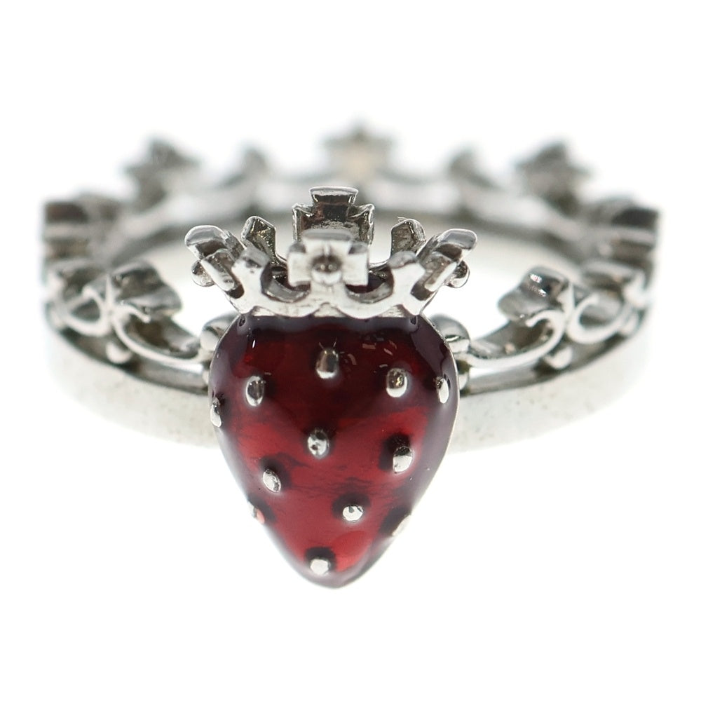 Justin Davis(ジャスティンデイヴィス) SWITCH BLADE ストロベリーモチーフ リング シルバー/レッド レディース