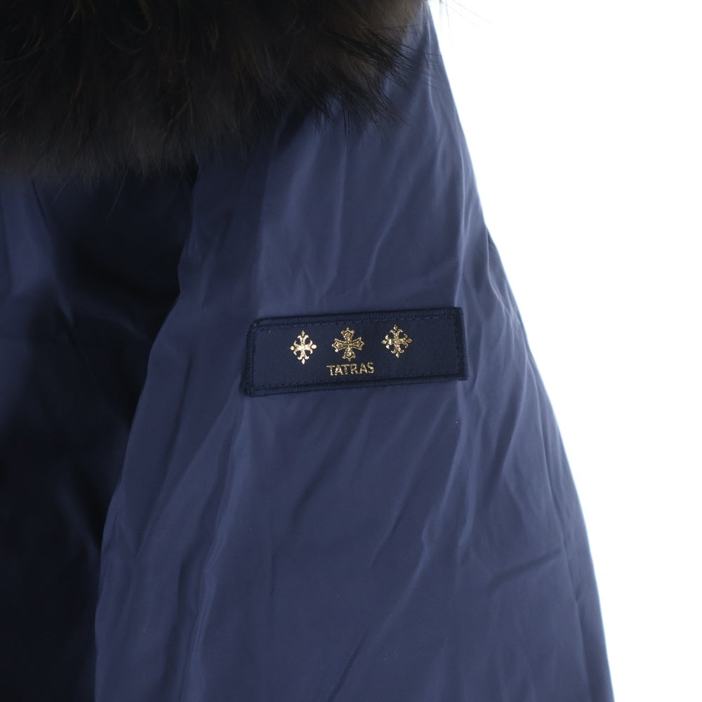 TATRAS(タトラス) リバーシブル ダウンコート ミドル丈 フルジップ ファー ラクーン LTA20A4706 レディース