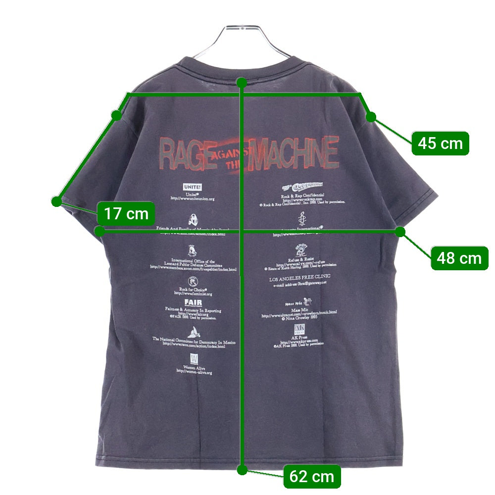 VINTAGE(ヴィンテージ) 00s RAGE AGAINST THE MACHINE レイジ アゲインスト ザマシーン 半袖Tシャツ ブラック ブラック