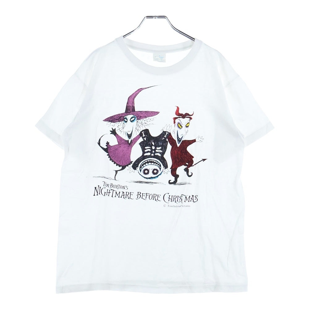 VINTAGE(ヴィンテージ) 90s The Nightmare Before Christmas ナイトメアビフォアクリスマス 半袖Tシャツ カットソー ホワイト