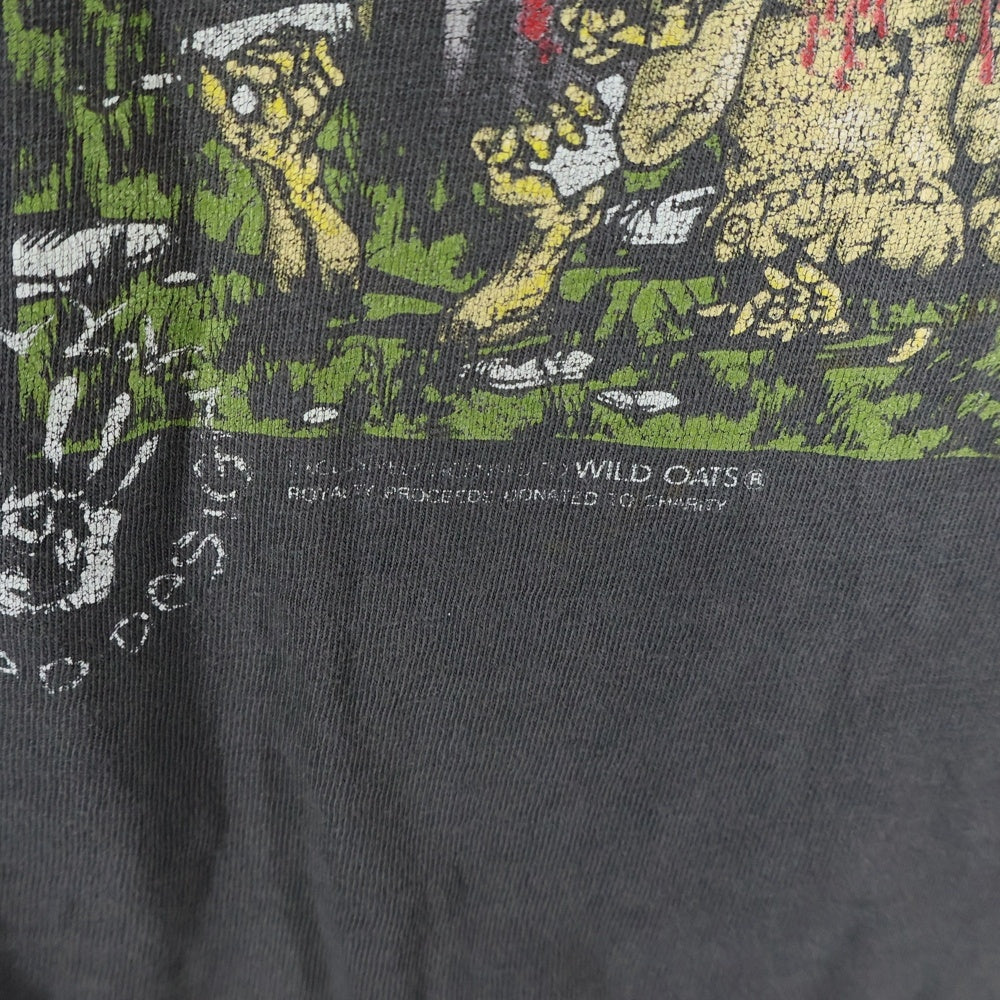 VINTAGE(ヴィンテージ) 90S MISFITS PUSHED 1995 ヴィンテージ ミスフィッツ ヘッドプリント フロントプリント クルーネック半袖Tシャツ カットソー チャコールグレー