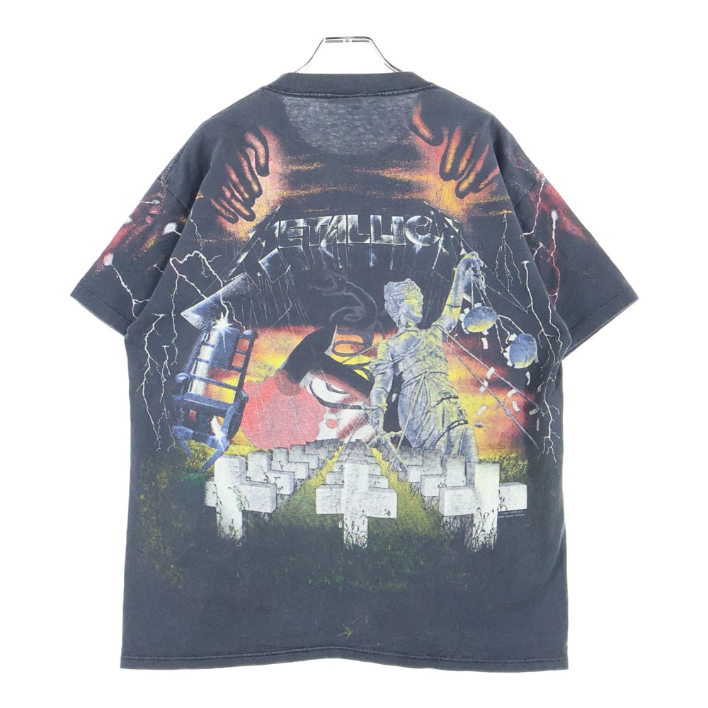 VINTAGE(ヴィンテージ) 90s All-Over オールオーバープリント半袖Tシャツ カットソー ブラック