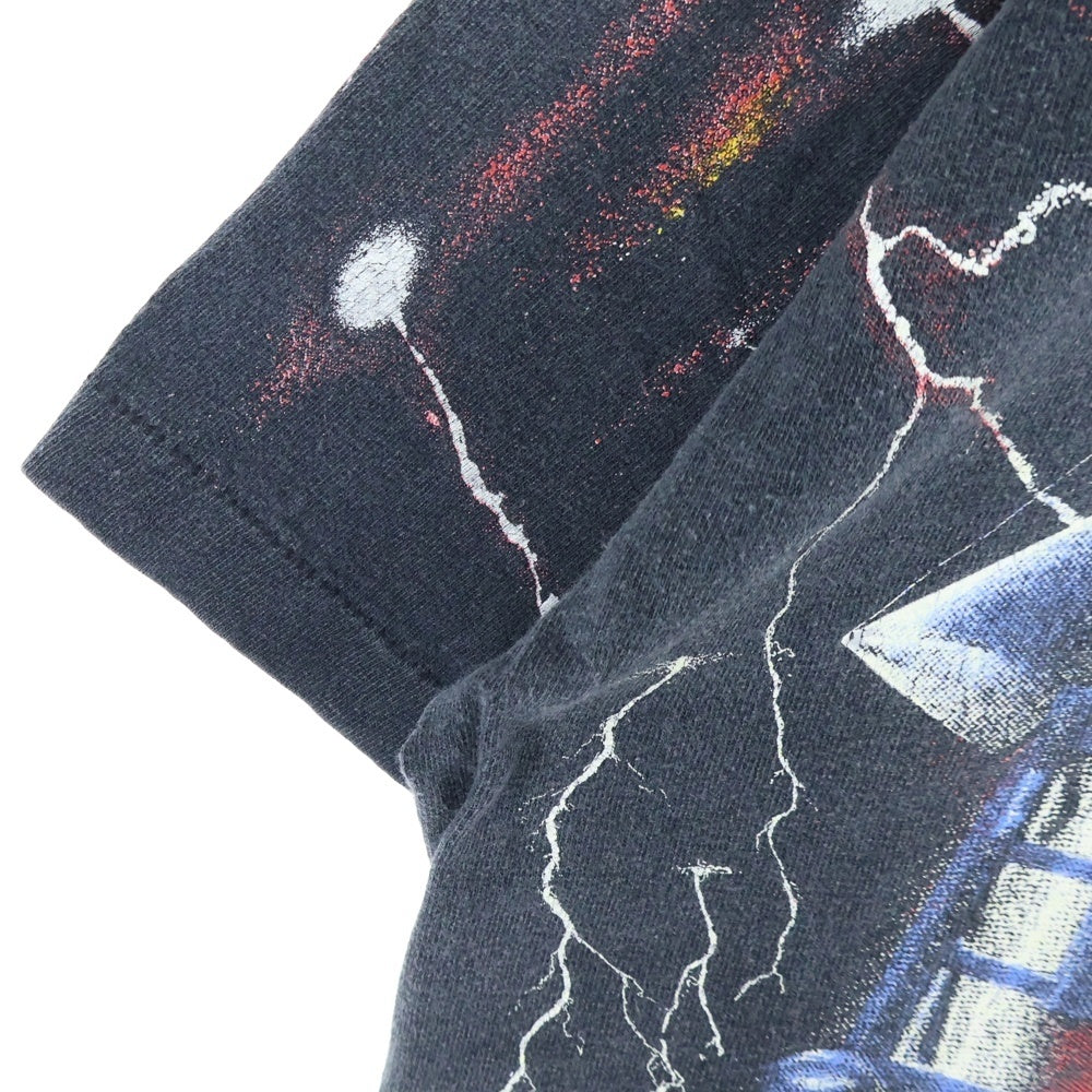 VINTAGE(ヴィンテージ) 90s All-Over オールオーバープリント半袖Tシャツ カットソー ブラック