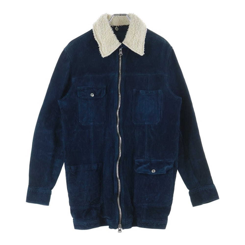 ISAMU KATAYAMA BACKLASH(イサムカタヤマバックラッシュ) スエードジップアップジャケット レザージャケット ブルー 1878-04