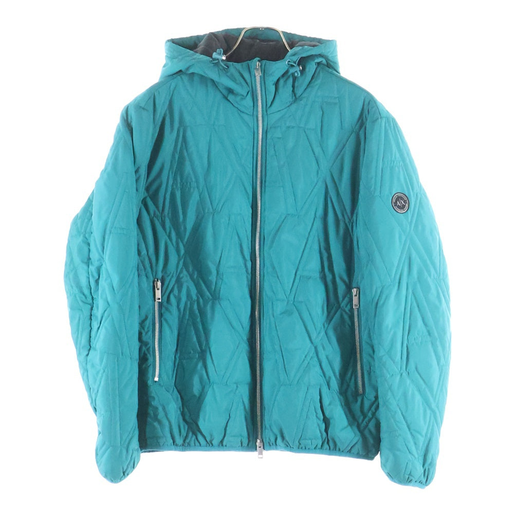 Armani Exchange(アルマーニ エクスチェンジ) キルティングダウンジャケット フード付きダウンジャケット ブルー 6HZB46 ZNKRZ