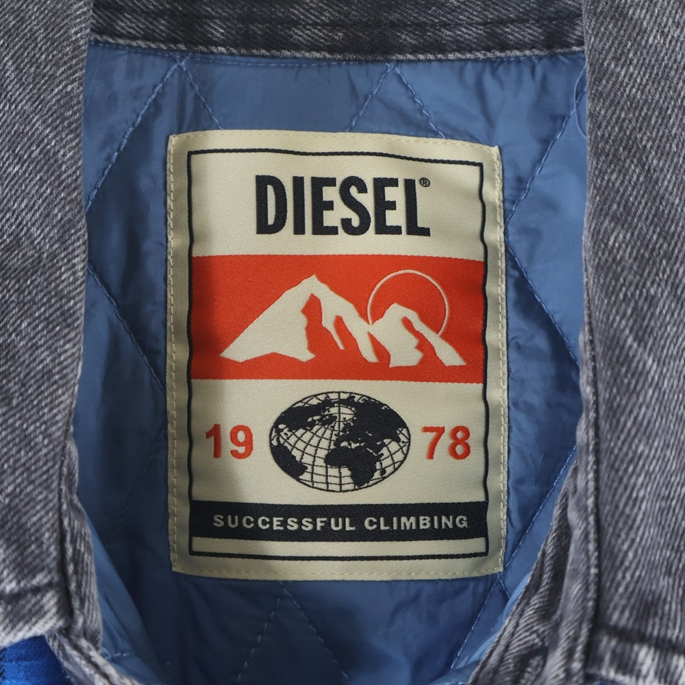 DIESEL(ディーゼル) S-BUN-A シャツジャケット チェックシャツジャケット ブルー A03340