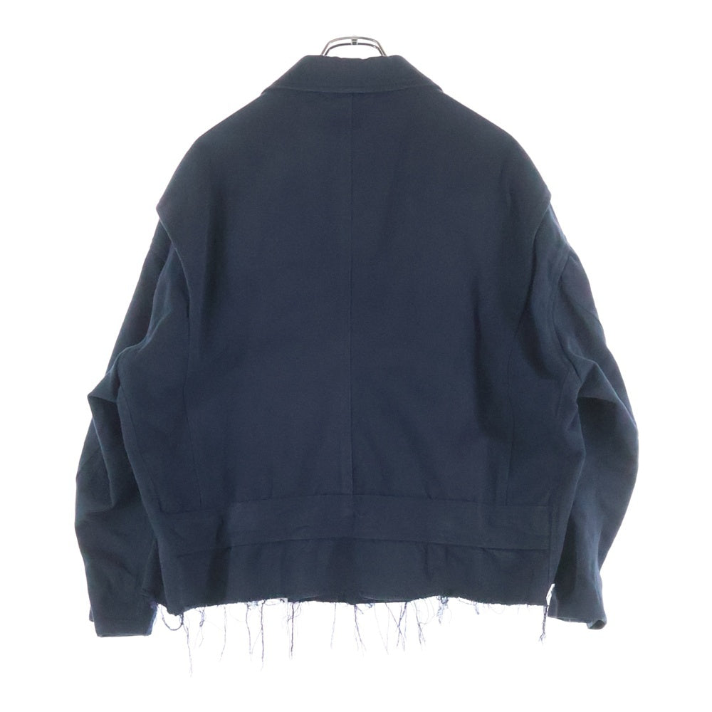 doublet(ダブレット) SILK CHINO CUT-OFF JACKET シルクチノ カットオフ ジャケット ネイビー 21SS10JK39