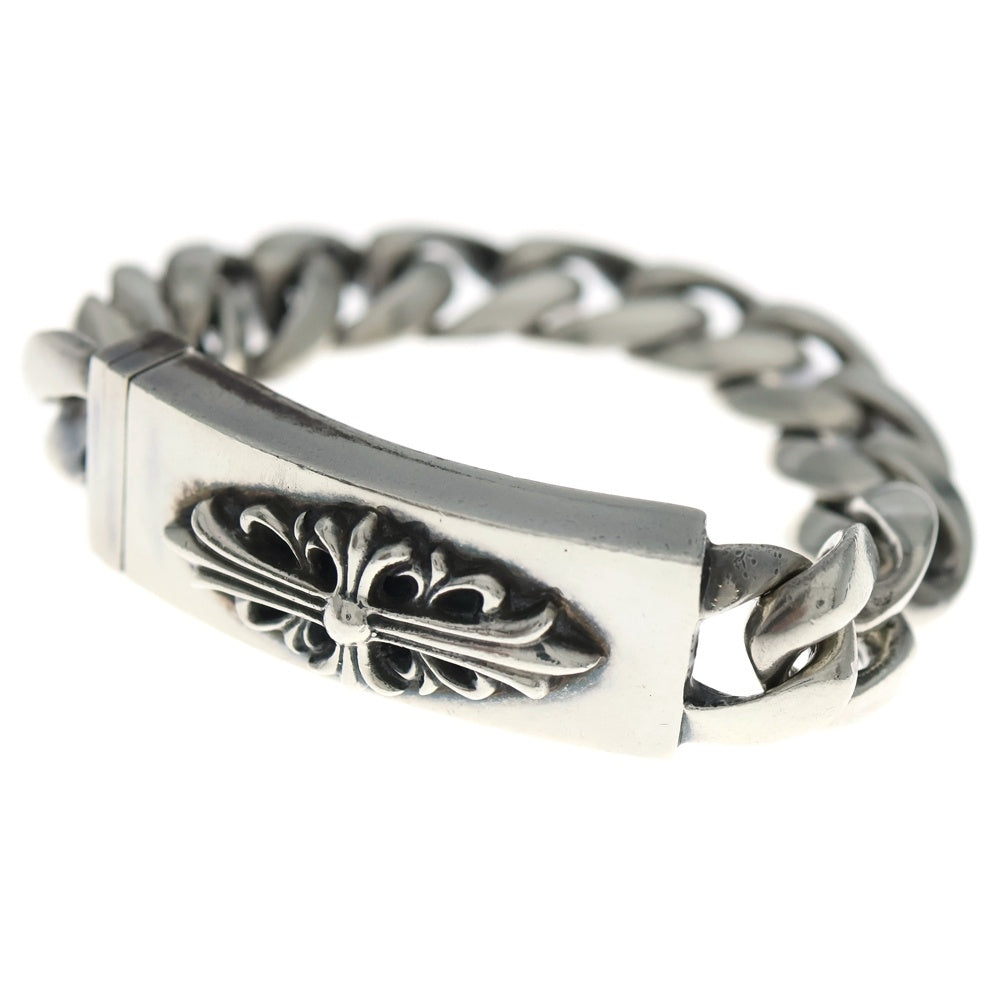 CHROME HEARTS(クロムハーツ) ID FLORAL CRS フローラルクロスIDクラシックリンク ブレスレット 12LINK シルバー BCA164