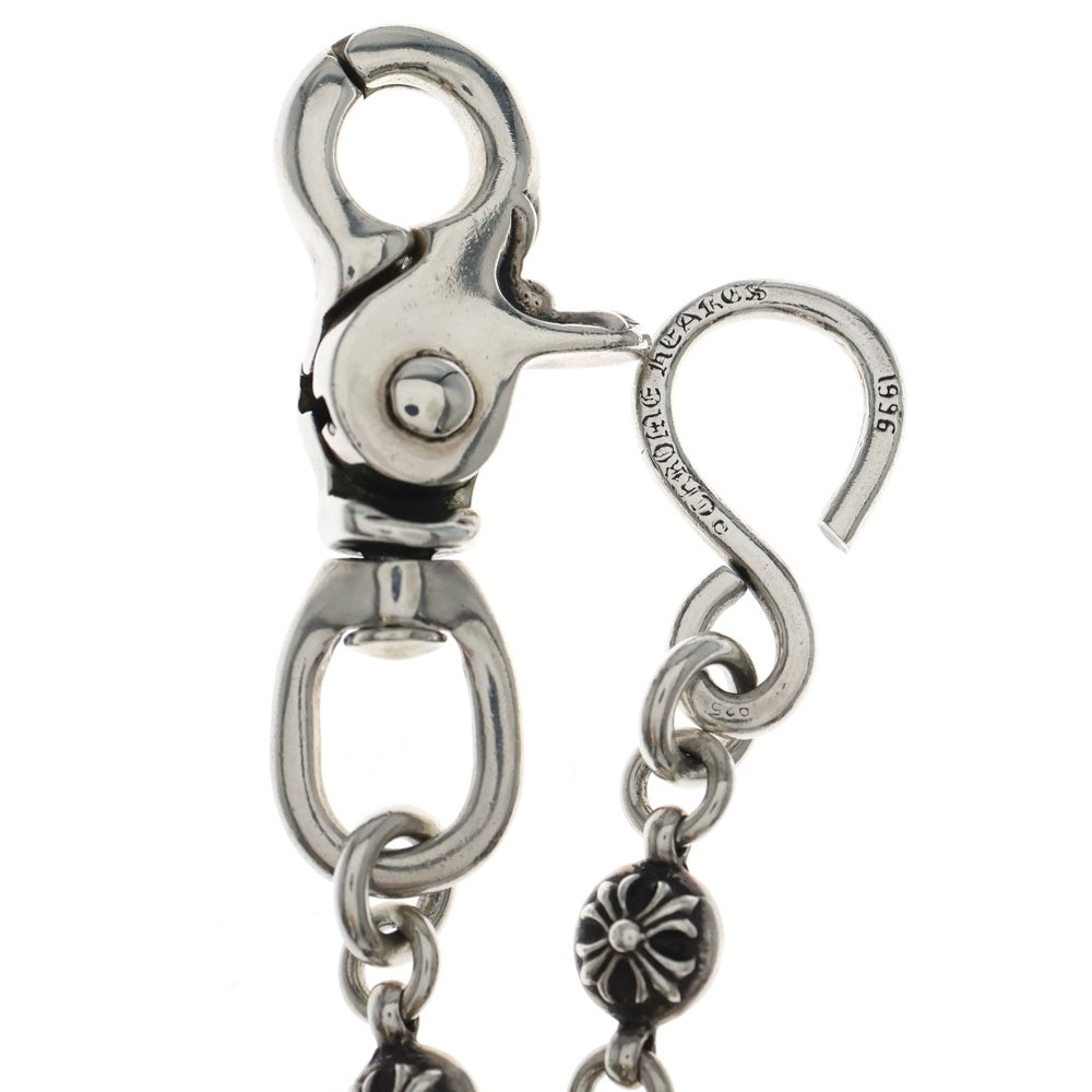 CHROME HEARTS(クロムハーツ) 2BALL LONG-S/1クリップロング#2クロスボール ウォレットチェーン シルバー