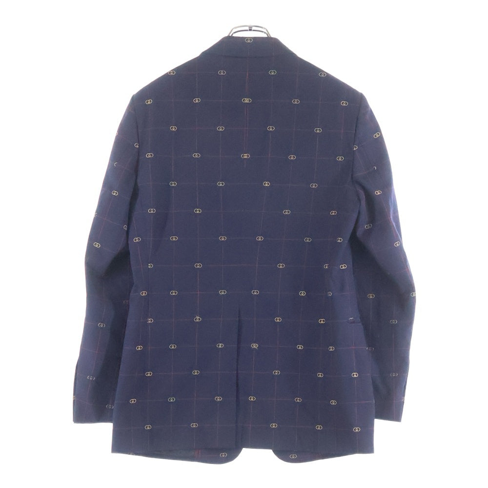 GUCCI(グッチ) GGチェックジャガード シングルテーラードジャケット