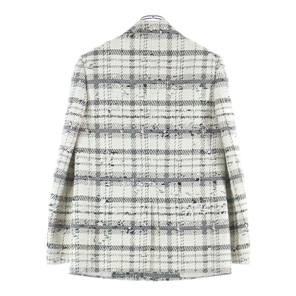 SAINT LAURENT PARIS(サンローランパリ) ツイードチェック1Bテーラードジャケット チェック ホワイト 644461 Y1C66